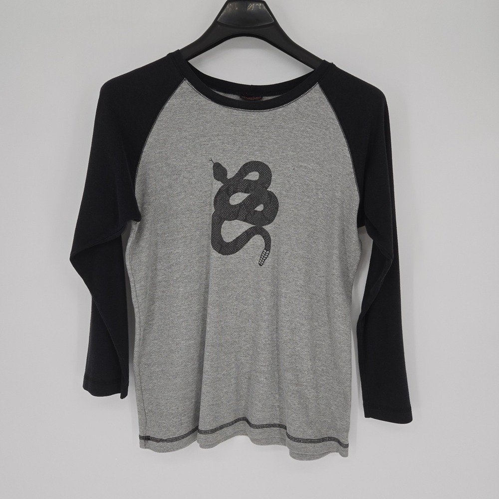 USA Gray Black Snake Lenny Kravitz Raglan Tee House Of‎ Blues Mens Small 2000 NO
